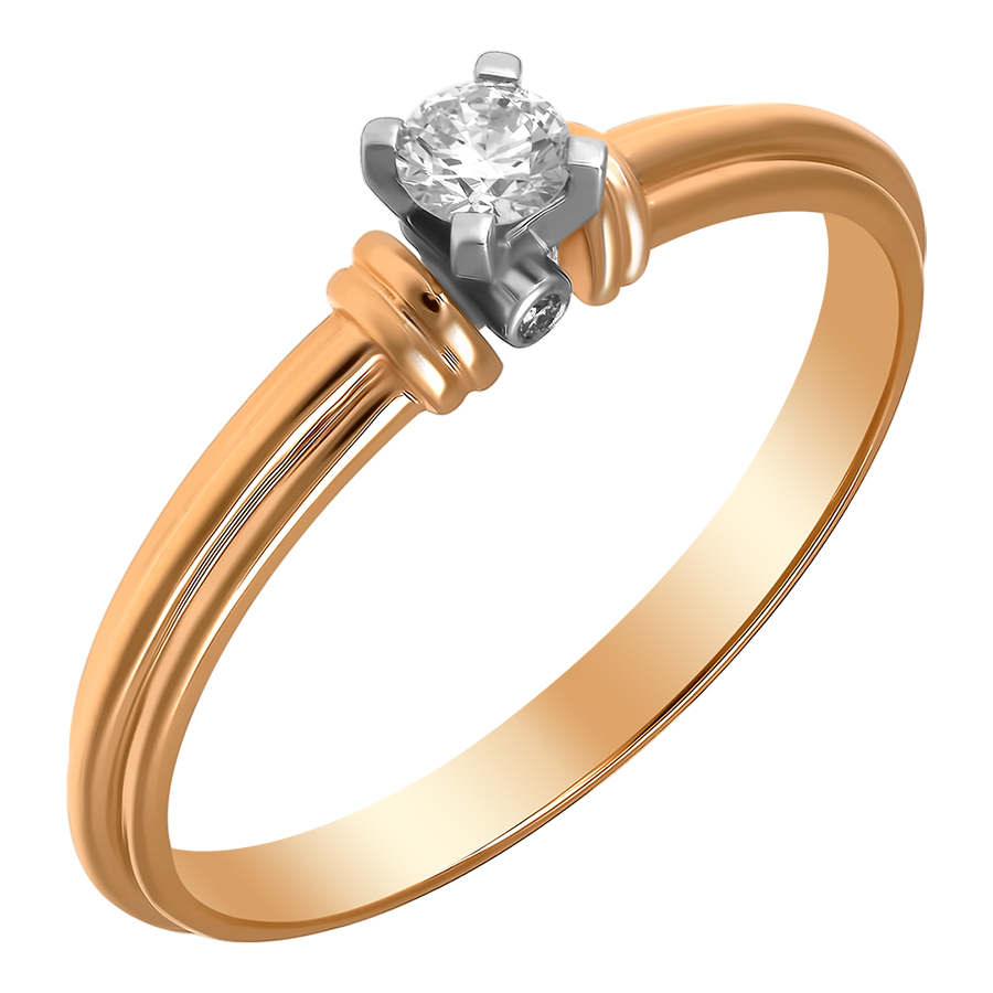 Кольцо, золото, бриллиант, 14691116